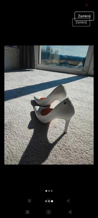 Buty ślubne szpilki 39 białe