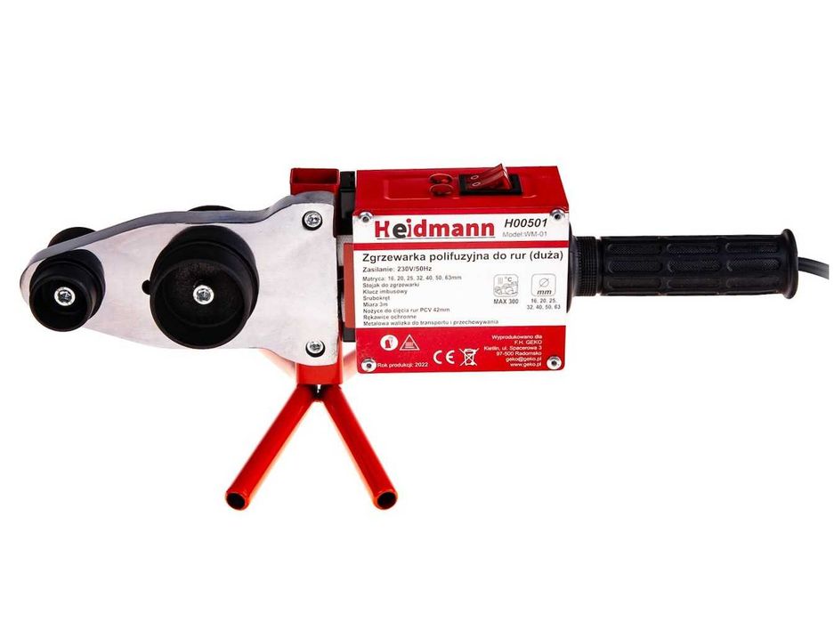 Zgrzewarka do zgrzewania rur PP PCV 2700W matryce 16-63mm + walizka