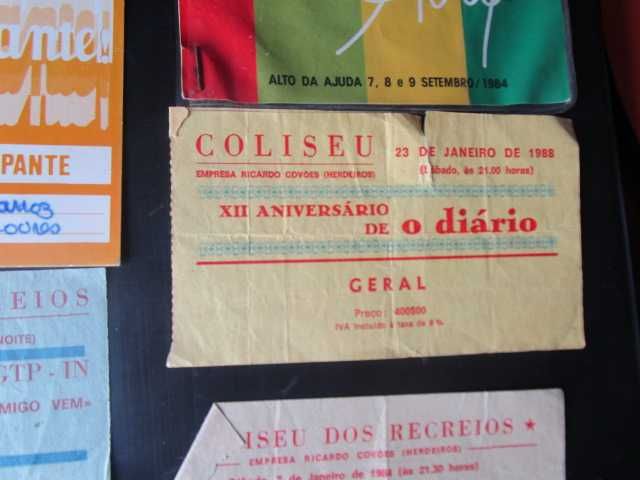 PCP Partido Comunista Festa Diário Avante EP bilhetes vintage