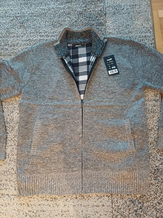 Sweter męski na polarze. XL, XXL.