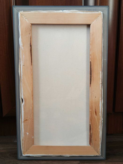 Картина "Зимовий пейзаж" в рамі, полотно, масло, 25х45 см