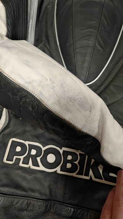 Мотокуртка кожаная с защитой,probiker,мотозахист, шкіряна,красная,