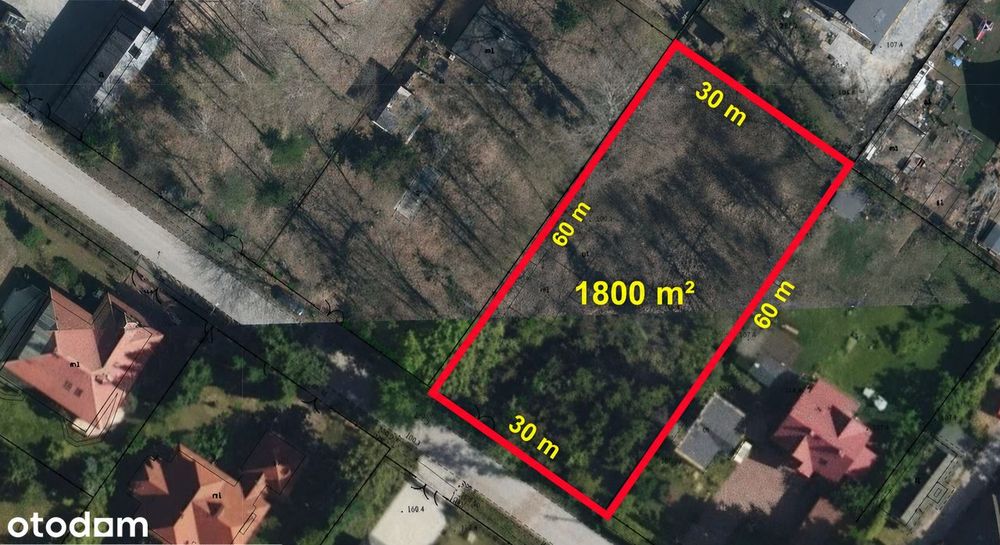 Działka budowlana 1800 m² – Pilawa, BEZ PROWIZJI !!!