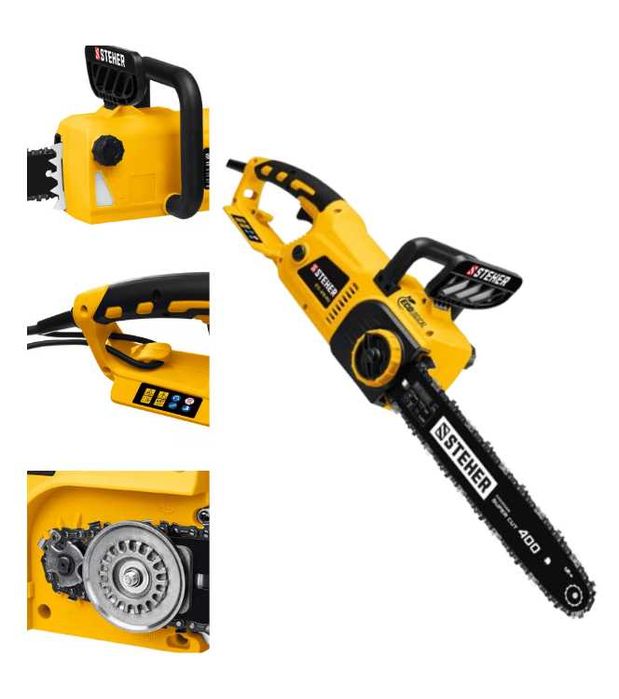 Пряма електропила ланцюгова STEHER 2600 Вт, 40 см для саду та побуту