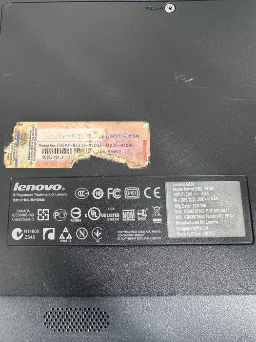 Ноутбук Lenovo G580