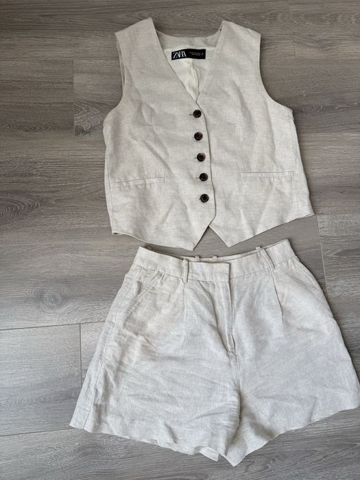 Лляний костюм  zara
