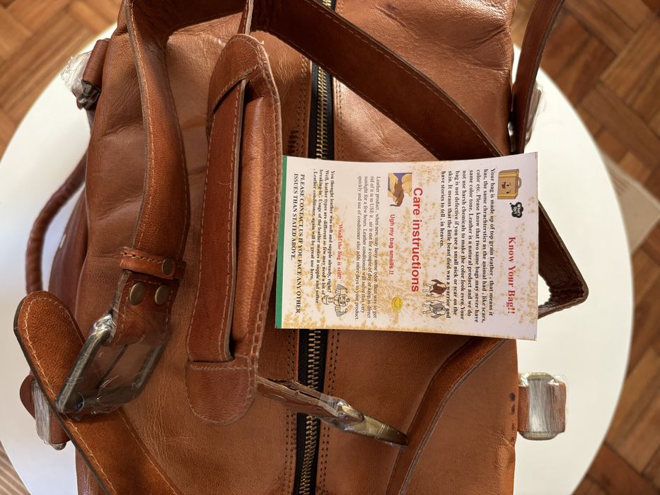 Mala Castanha Jaald 100% couro de cabra genuina| preco original: 92€