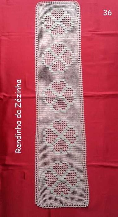 Centro de mesa em crochet artesanal