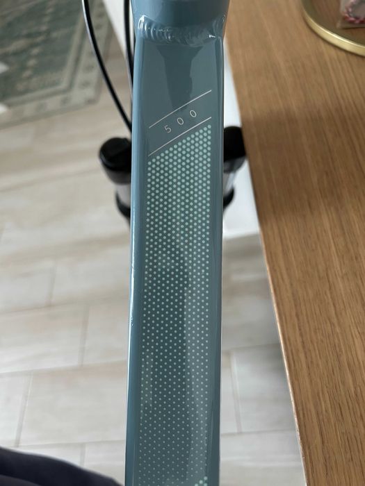 Bicicleta de trekking riverside 500 verde água