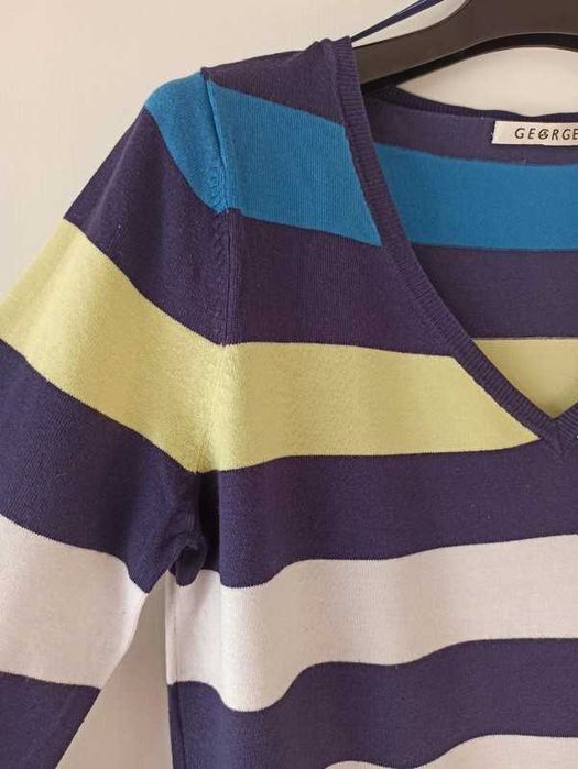 Cienki sweterek w pasy, George, r.42