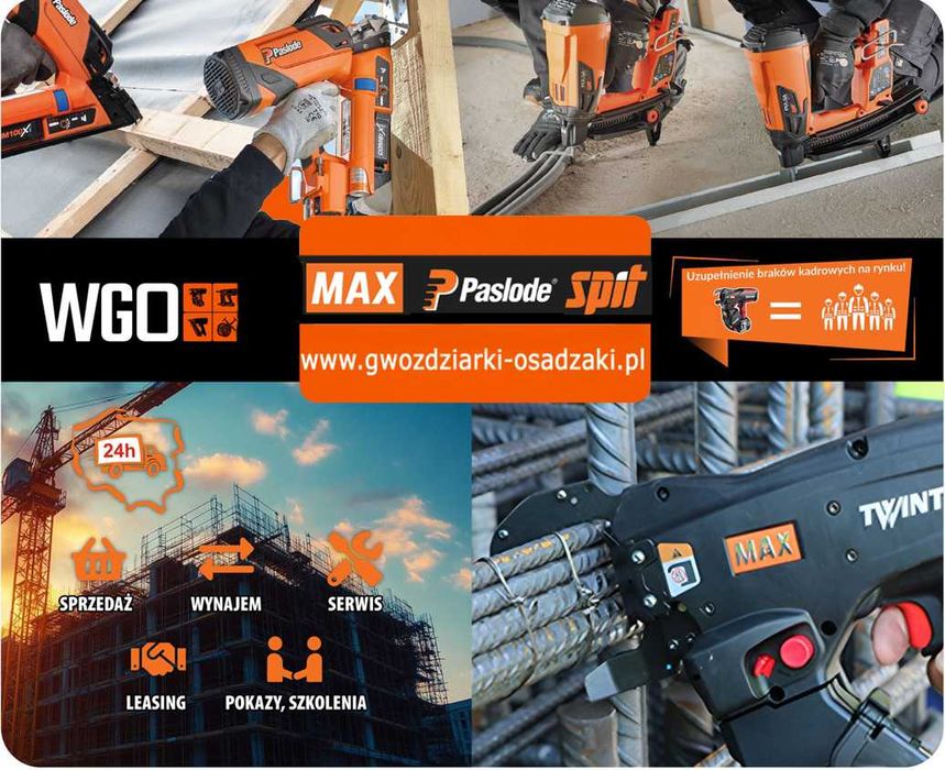 MOCNA Gwoździarka gazowa Paslode IM100Xi na gwoździe do 10cm FV,24H N