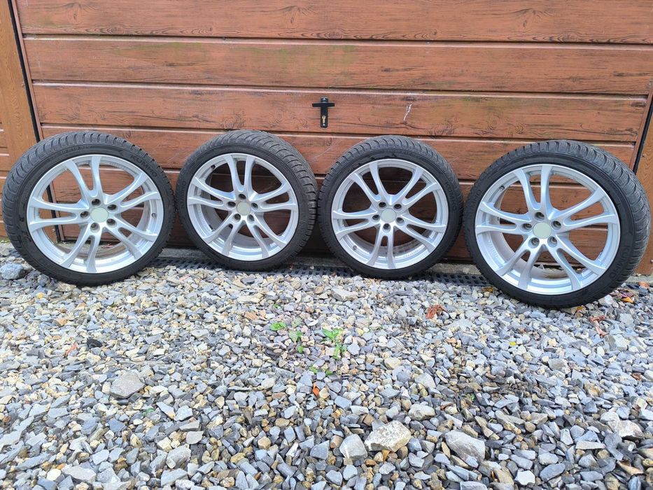 Koła Zimowe ANZIO 18" 5x112 8J ET48 Golf V VI VII VIII Passat B6 B7 B8 Leon Octavia + Opony 225/40R18