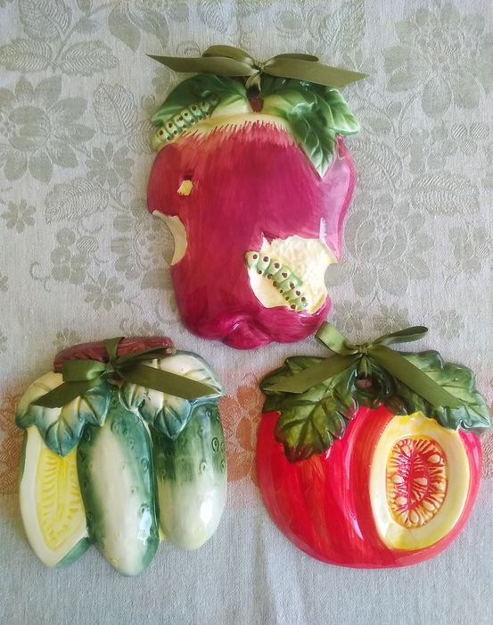 Декор Настінний  з кераміки 3 шт  АКЦІЯ  !Новорічна скидка 20%