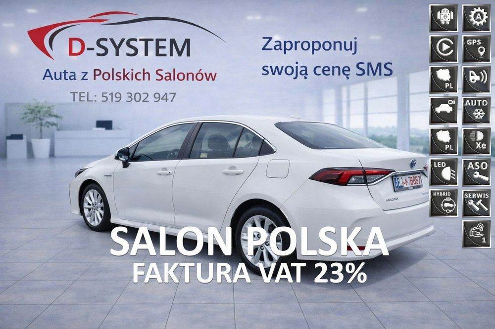 Toyota Corolla 22r Gwarancja BEZWYPADKOWE + Salon Polska 1.8 HYBRID ASO PL