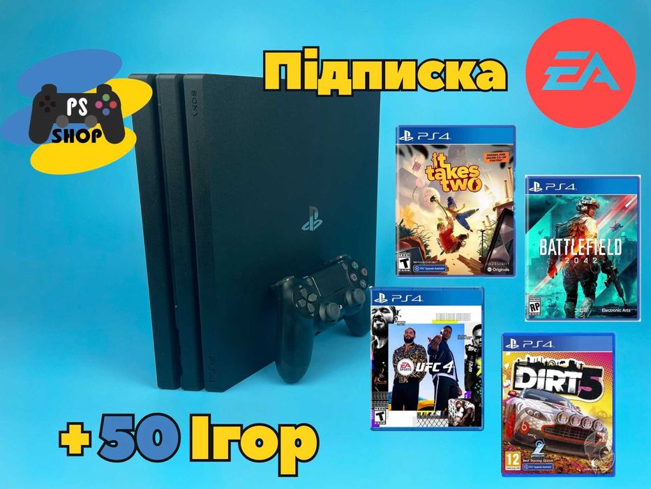 Playstation 4 Pro CUH-72** 1Tb, Підписка EA Play(1 рік), Гарантія