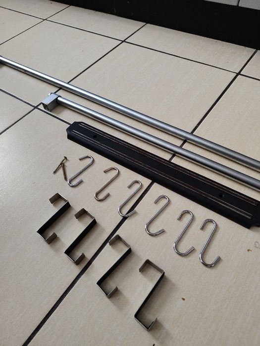 Reling relingi kuchenne 2 szt i szyna magnetyczna na noże