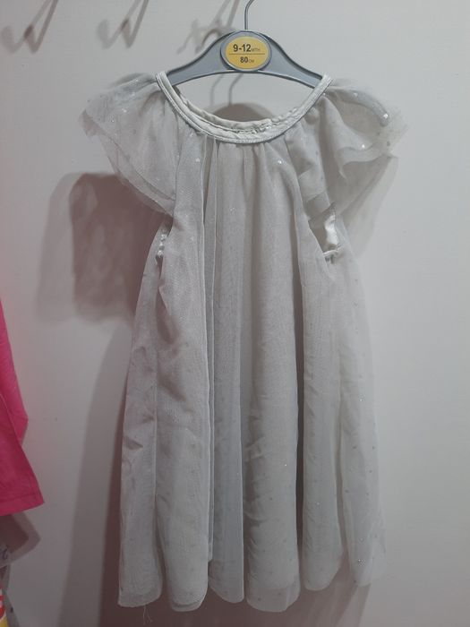 Kremowa sukienka tiulowa tiul H&m 86 12-18msc