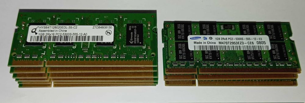 Memória portátil 1GB DDR2 DDR3 PC2 PC3