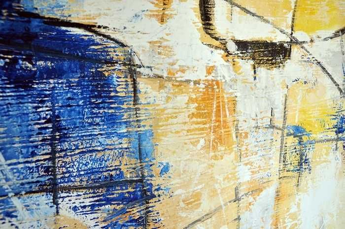 Grot, abstrakcja, nowoczesny obraz ręcznie malowany na płótnie