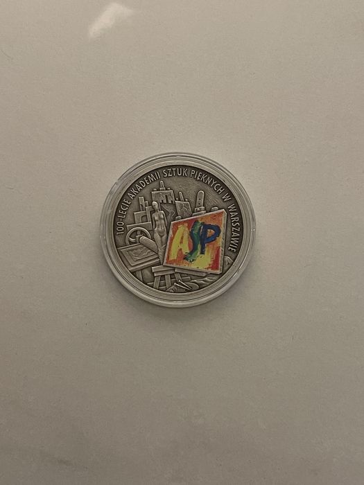 Srebrna moneta 100 lecie ASP W WARSZAWIE