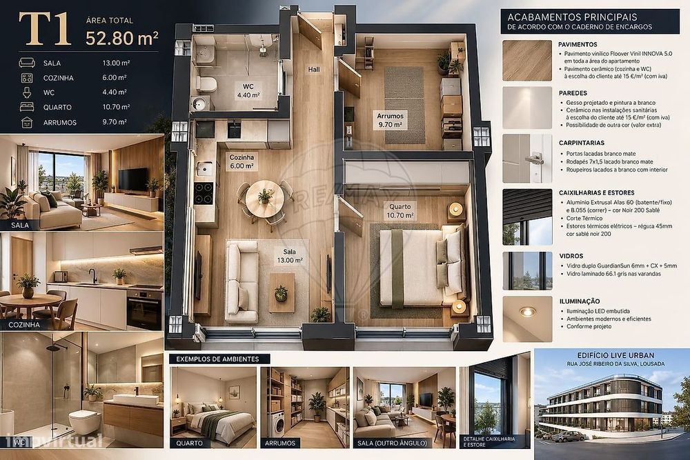 Apartamento T1 para venda