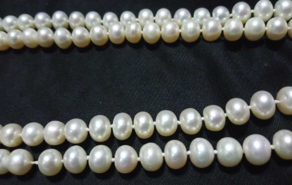 Жемчуг натуральный  , Жемчужное ожерелье, колье , бусы+ браслет
