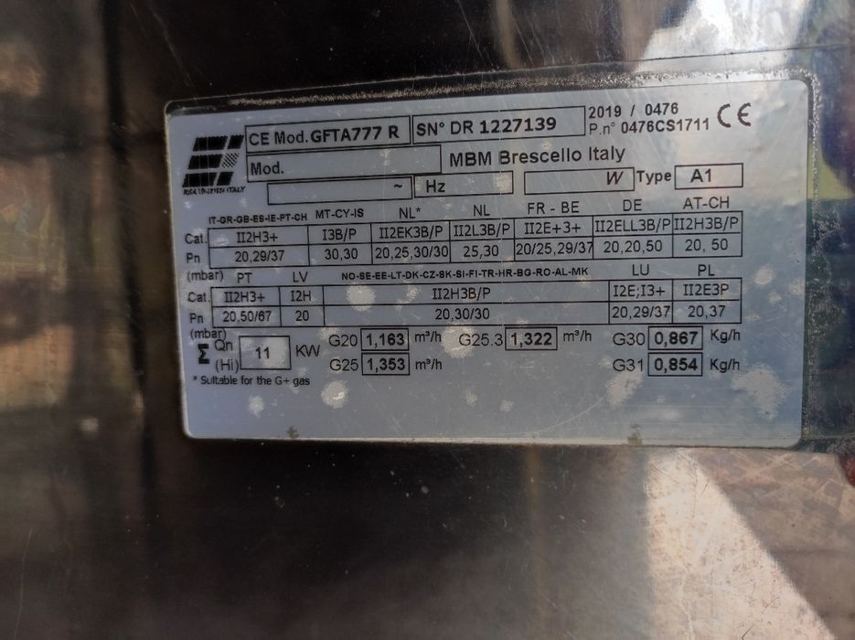 Płyta grillowa MBM gazowa