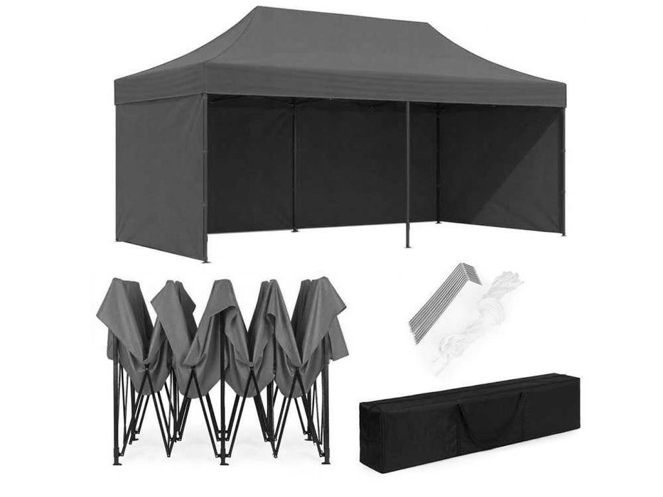 PAWILON HANDLOWY Ogrodowy 3x6m Automatyczny - SZARY