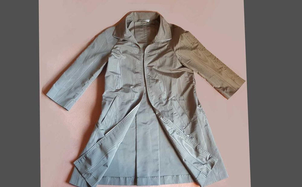 PRADA płaszcz 100% jedwab rękaw 3/4 r M-L