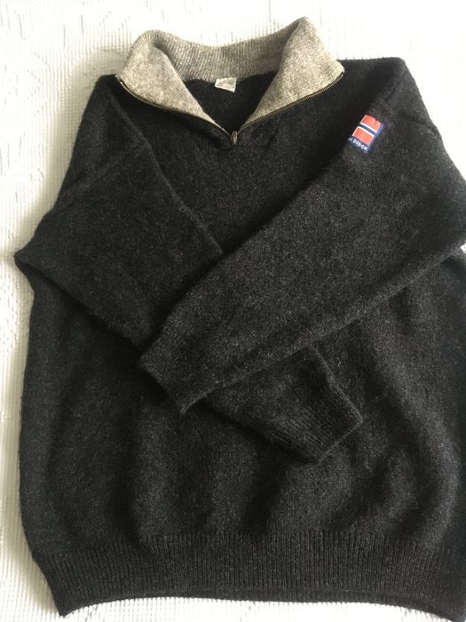 Sweter norweski 100% wełna XXL unisex