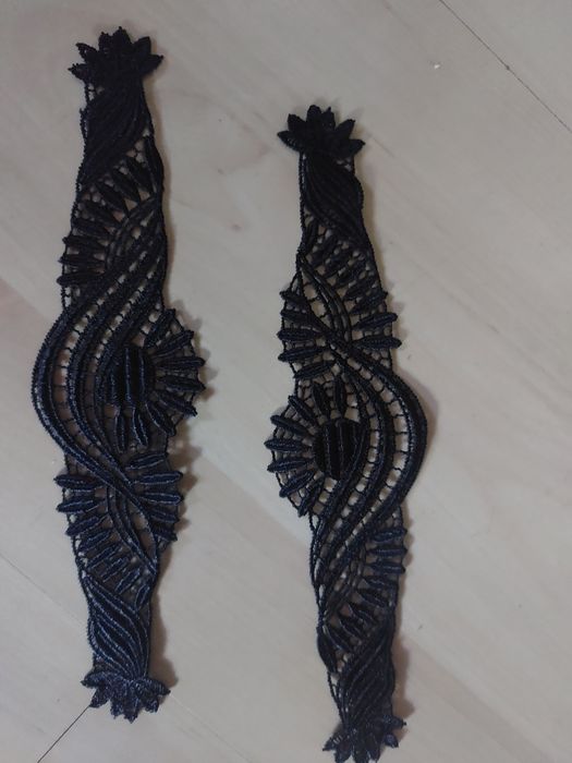 2 naszywki, gipiura aplikacja x2, koronka