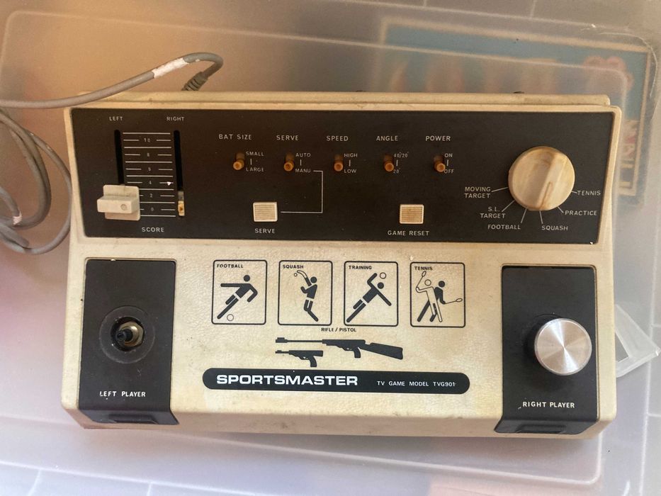 Consola Jogos antiga Sportsmaster TV Brinca Pong 1978 vintage