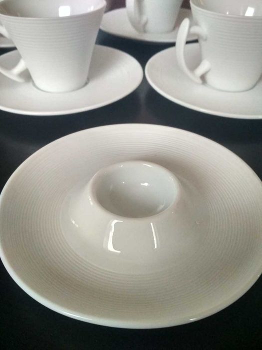 Zestaw kawowy Saba 6-osobowy - biały matowy