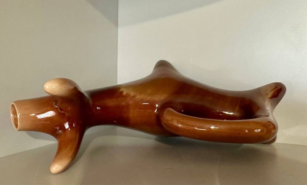 Васильківська майоліка , обливна кераміка штоф, посудина ,кувшин Бик