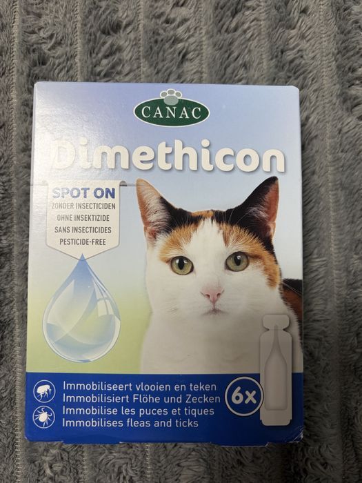 Каплі від бліх та кліщів для котів Canac Dimethicon