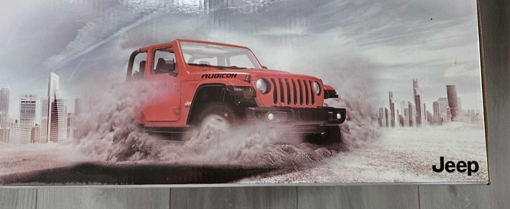 Samochód Jeep Wrangler Czerwony zdalnie sterowany.