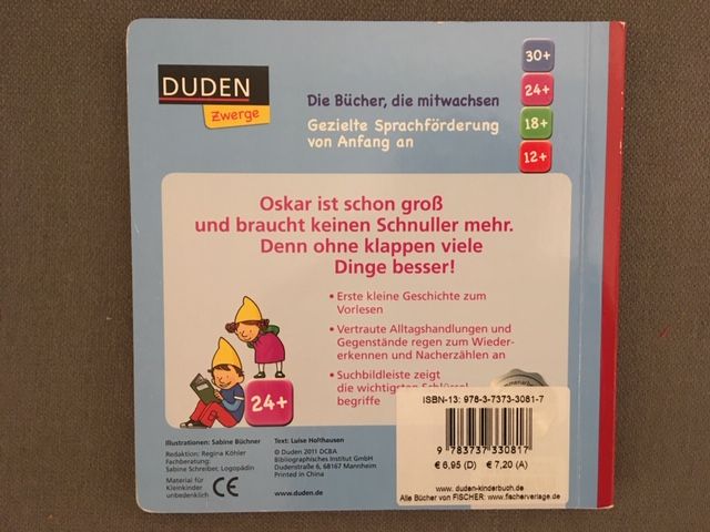 Oskar braucht keinen Schnuller mehr, DUDEN ( j. niemiecki)