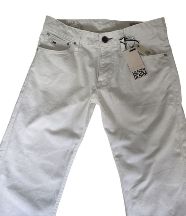 Spodnie Nowe męskie białe bawelniane Hilfiger Denim r W30 L34 r M