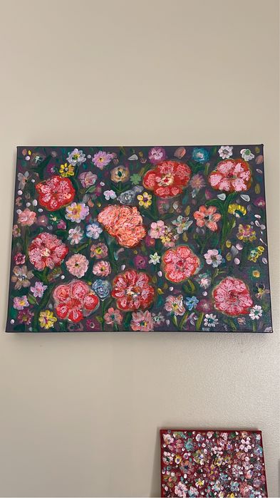 Quadro original pintado à mão em acrílico