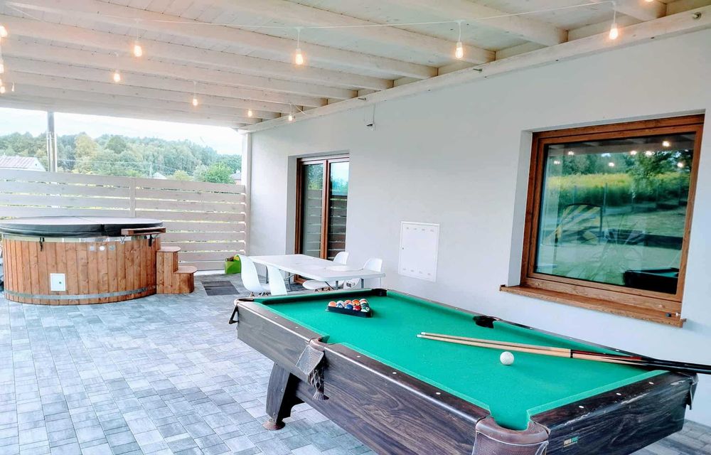 Domek z jacuzzi nocleg bilard, grill, ognisko, boisko.