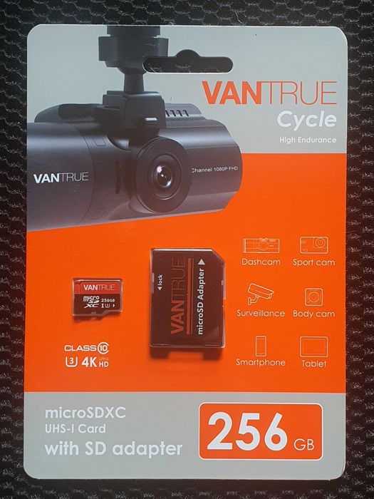 Karta pamięci Vantrue microSDXC 256GB nie Samsung SanDisk Kingston PNY