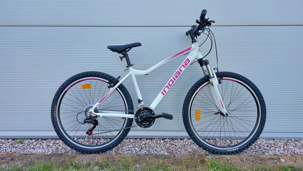 Rower MTB dla osoby 165 cm, INDIANA X-PULSER 1.6  26" biały