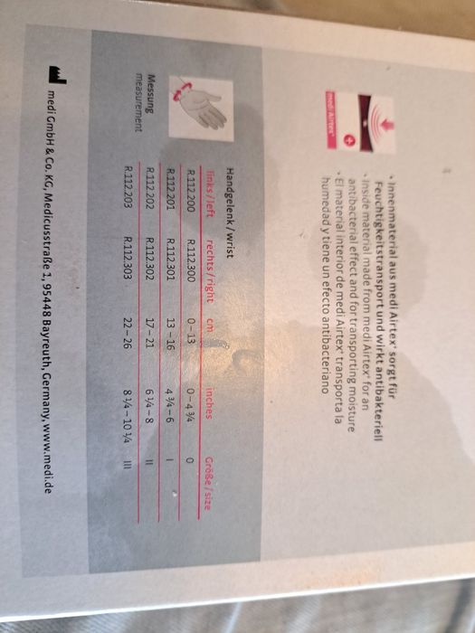 Imobilizador de pulso e antebraço com talas de alumínio extra longas M