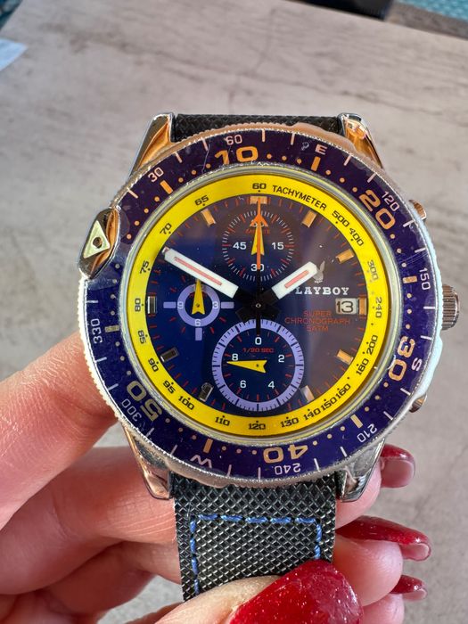 Playboy Time Force chronograf kwarc 41 mm NIEUŻYWANY