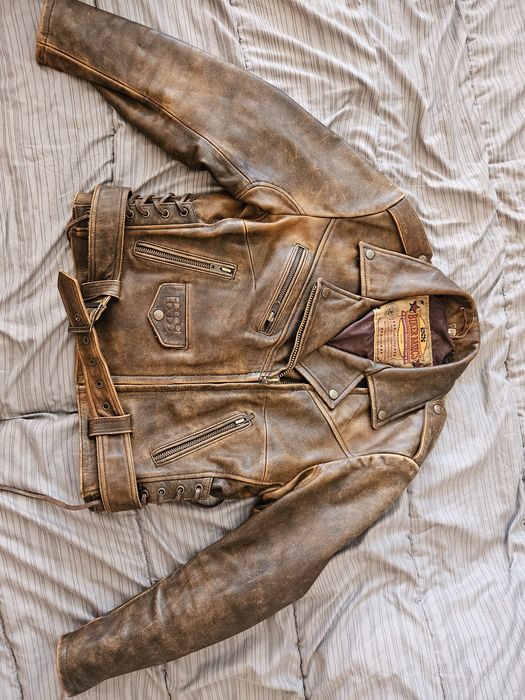Косуха шкіряна, чоловіча. Мото куртка. Biker Basics