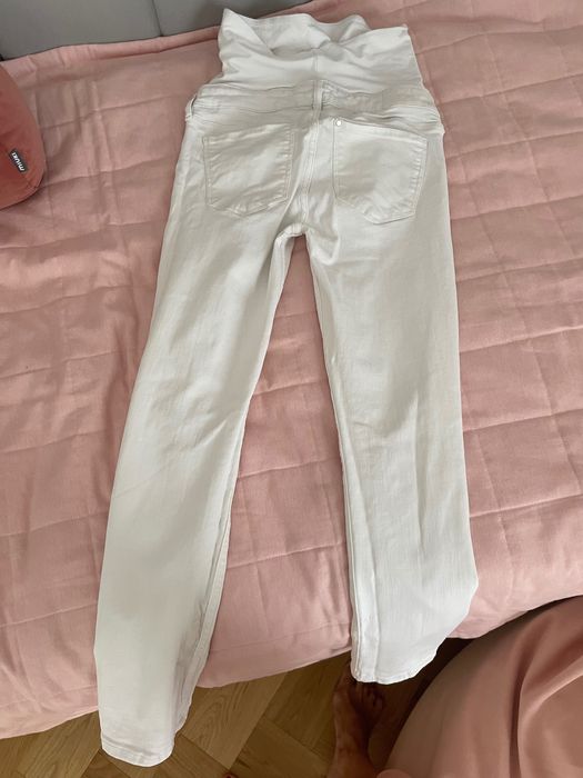 Spodnie ciążowe H&M MAMA r.36 białe