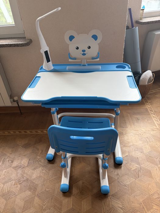 Парта Mealux Evo-Kids + стілець + лампа, стан відмінний