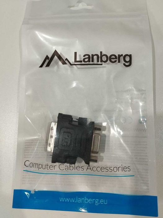 Adapter Lanberg AD-0012-BK (DVI-I (Dual link) M - D-Sub (VGA) F czarny