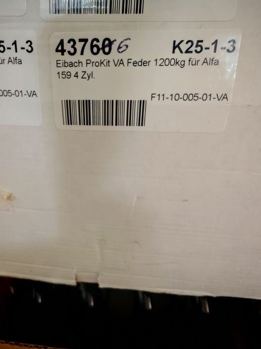 Molas eibach Alfa Romeo 159 sw 1.9 jtd