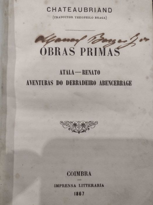 Chateaubriand 1867 Atala - Renato Aventuras do derradeiro abencerrage